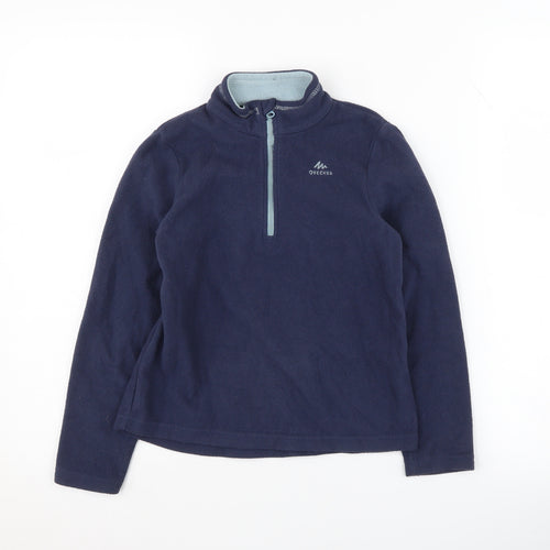 Quechua Boys Blue Fleece 1/4 Zip Sweatshirt Size 6-7 Years