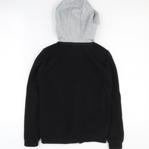 Slazenger Boys Black Grey Full Zip Hoodie, 7-8 Years
