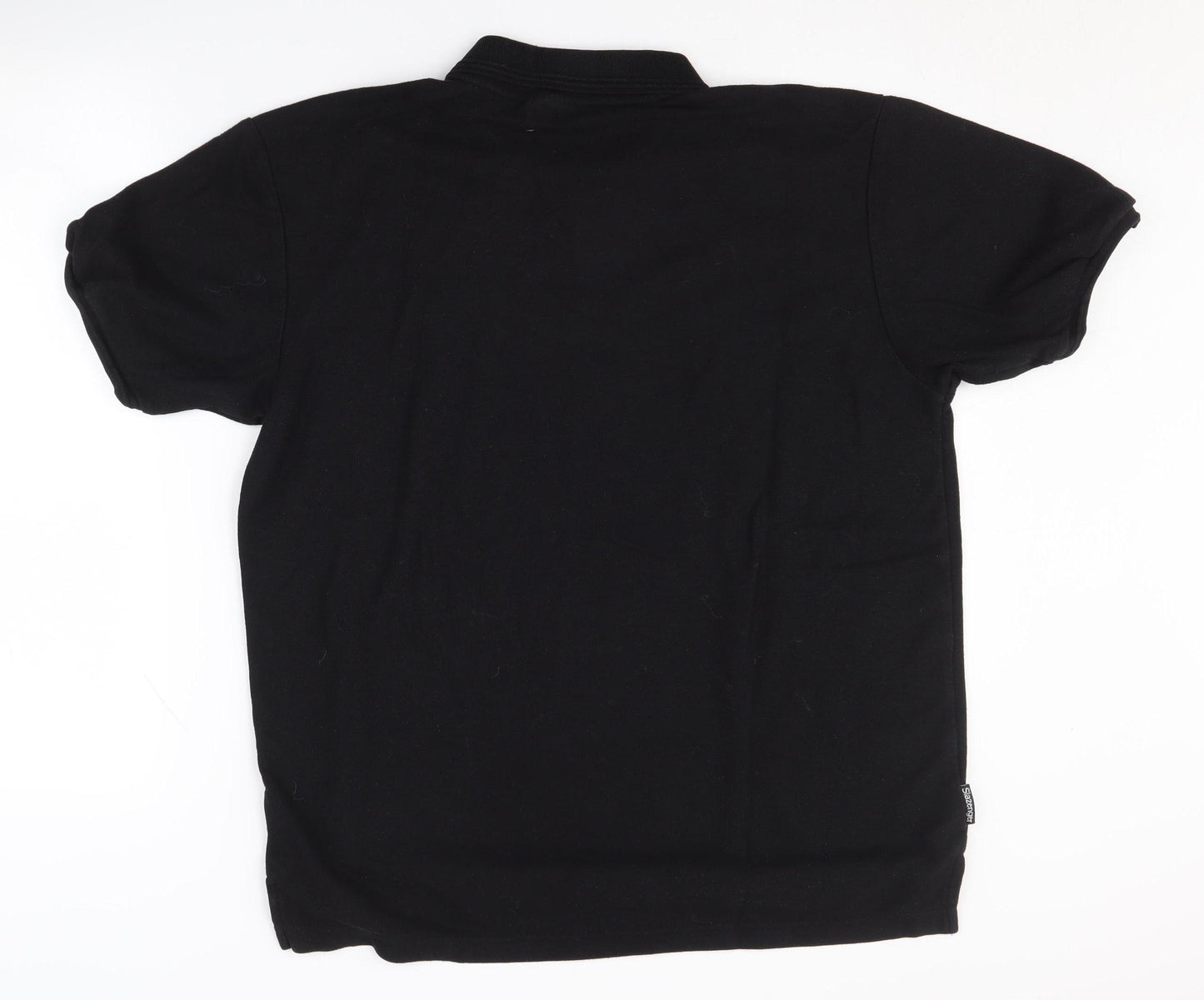 Slazenger Men's Black Polo Shirt - Size L, Short Sleeve