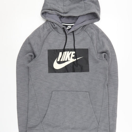 Nike Unisex Grey XS Pullover Hoodie with Logo