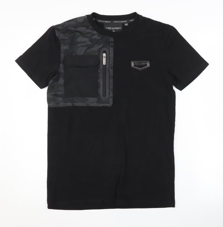 Supply & Demand Men's Black Camouflage XS T-Shirt
