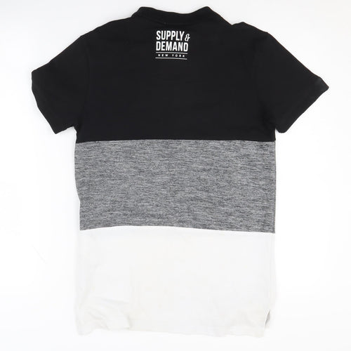 Supply & Demand Men's XS Black Colourblock Polo