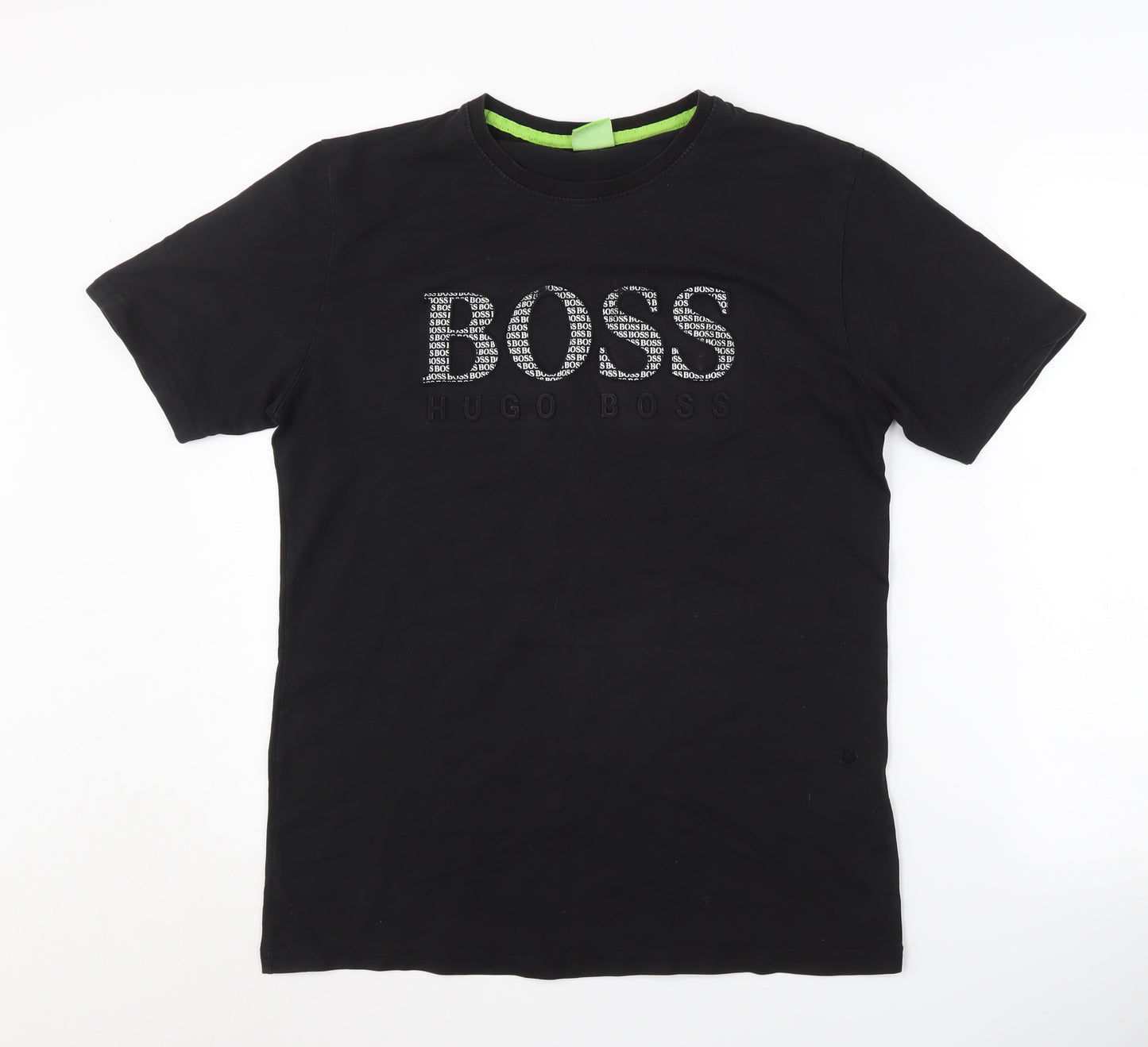 Hugo Boss Men's Black Logo T-Shirt, Large