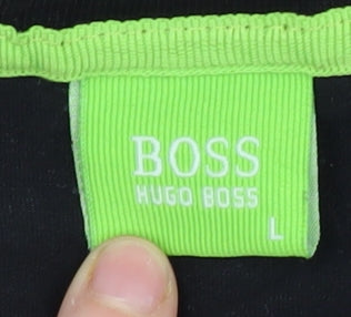 Hugo Boss Men's Black Logo T-Shirt, Large
