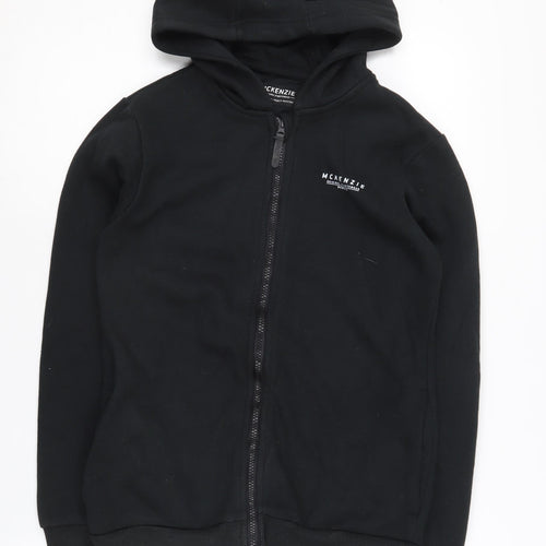 McKenzie Boys Black Full Zip Hoodie 13-14 Years, Casual Wear