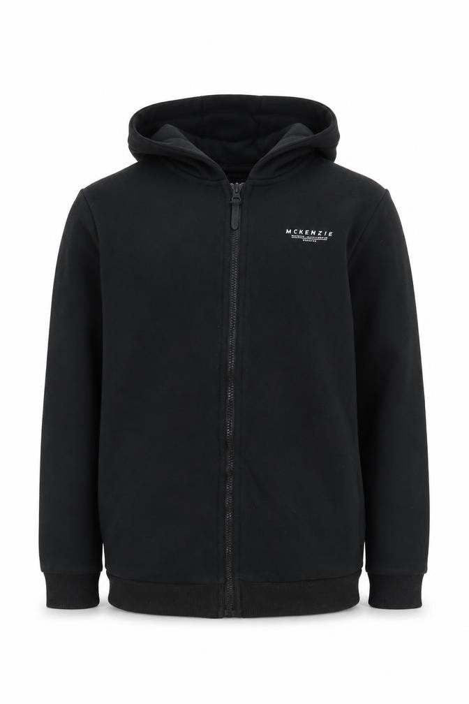 McKenzie Boys Black Full Zip Hoodie 13-14 Years, Casual Wear