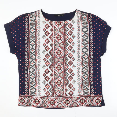 Oasis Women's Multicoloured Aztec Blouse Size 10