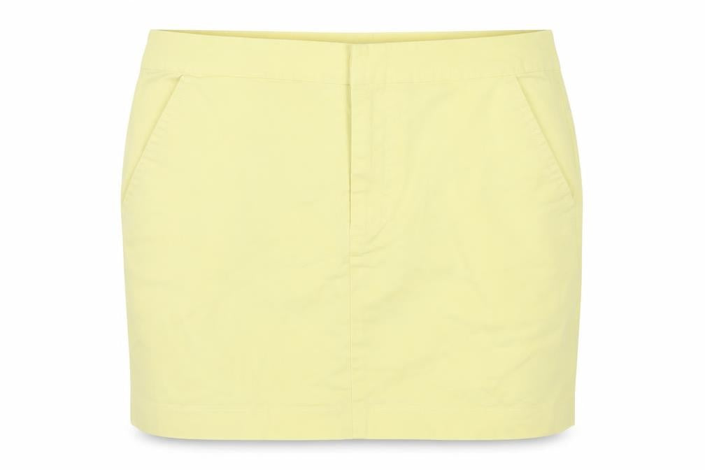 Vila Women's Yellow XS Cotton Pencil Skirt