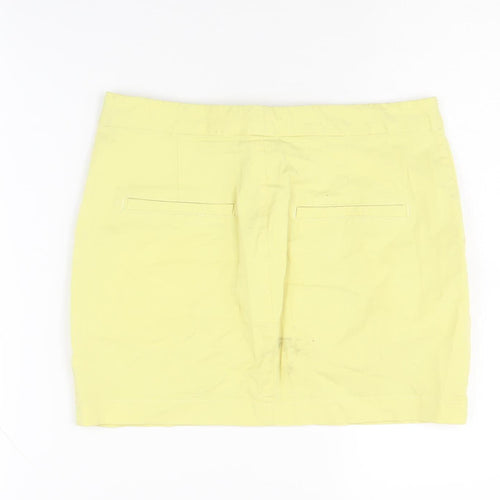 Vila Women's Yellow XS Cotton Pencil Skirt