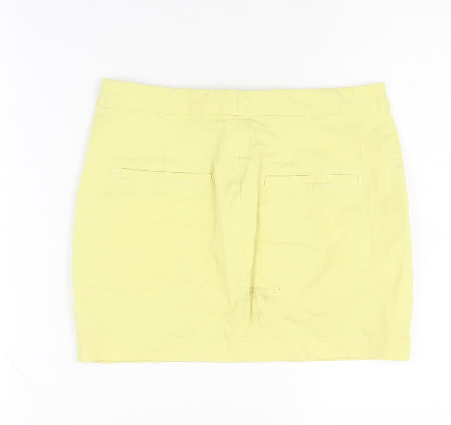 Vila Women's Yellow XS Cotton Pencil Skirt