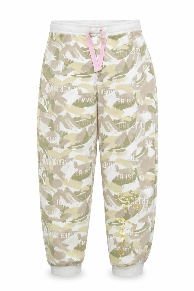 River Island Girls Beige Camo Joggers Size 11-12 Years