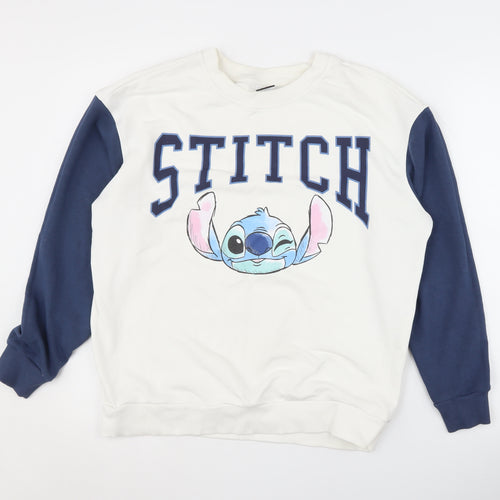 George Women's White Cartoon Sweatshirt, Size 12-14