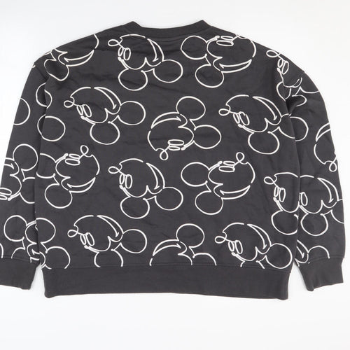Disney Women’s Black Mickey Mouse Pullover Sweatshirt M