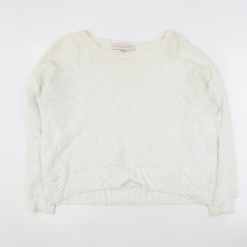 French Connection Women's White Pullover Jumper, S, Cotton