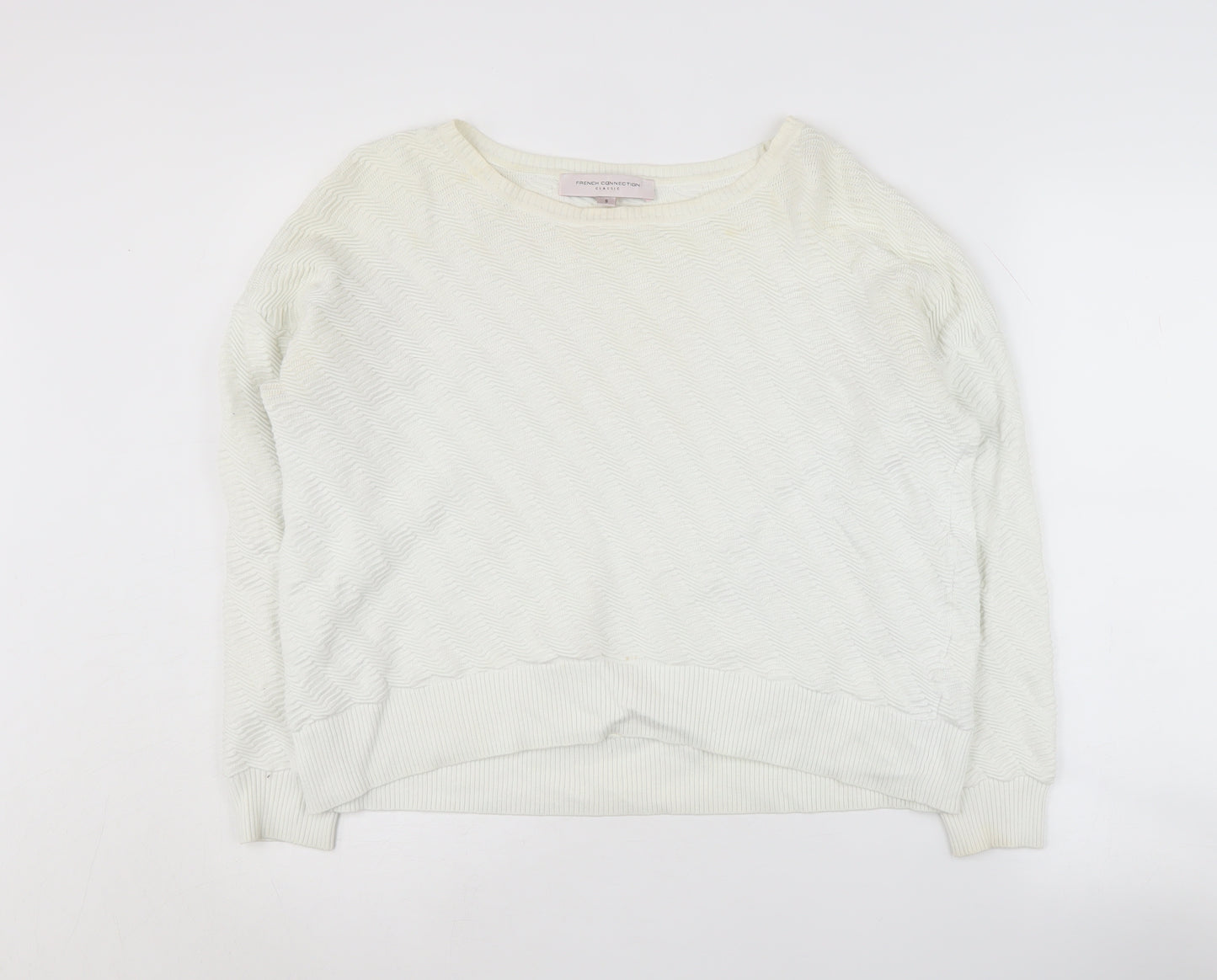 French Connection Women's White Pullover Jumper, S, Cotton