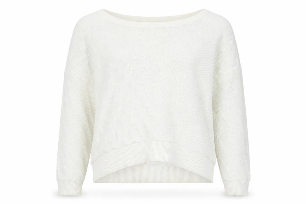 Front view of French Connection Women's White jumper, S, Cotton