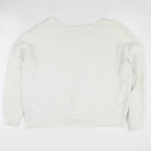 French Connection Women's White Pullover Jumper, S, Cotton