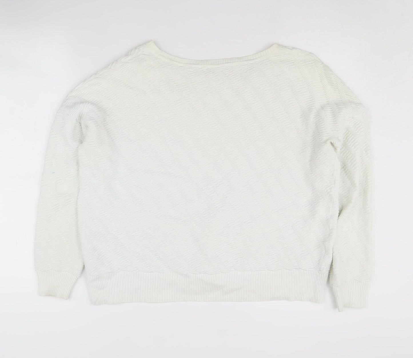 French Connection Women's White Pullover Jumper, S, Cotton