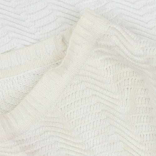 French Connection Women's White Pullover Jumper, S, Cotton