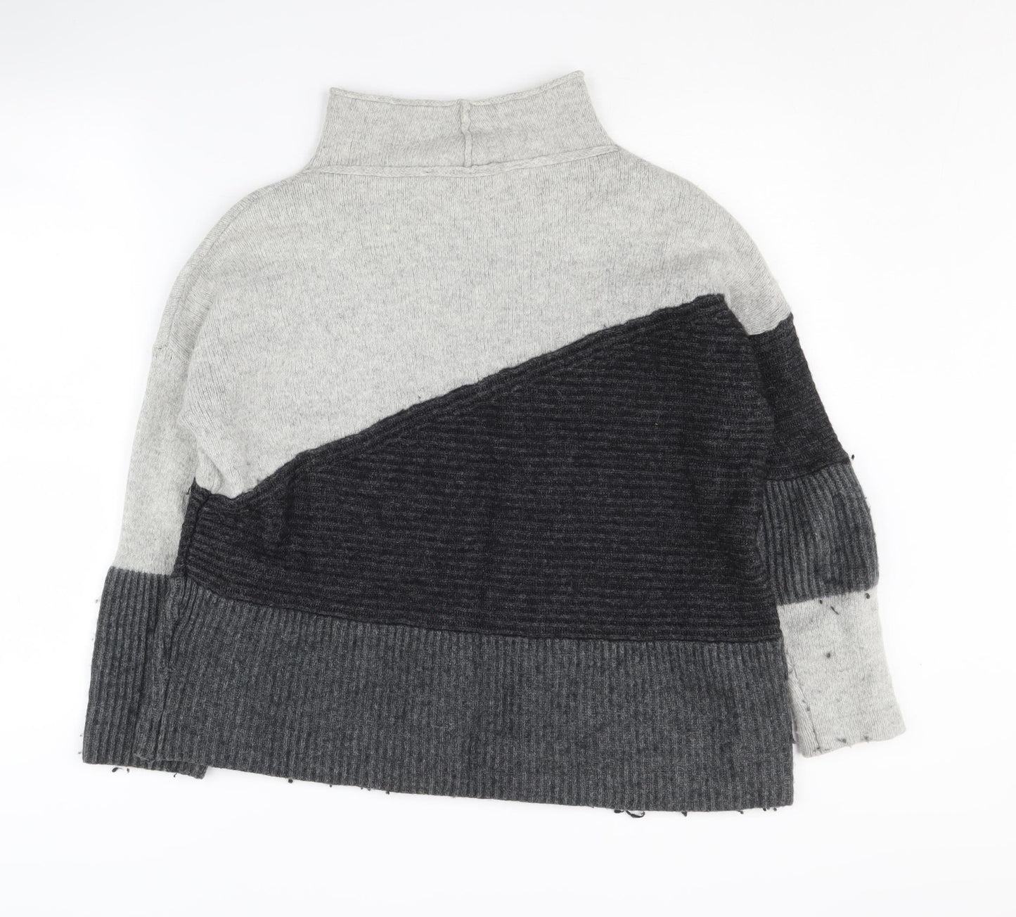 French Connection Women's Grey Mock Neck Jumper, Size S