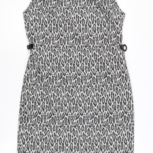 Precis Women's Black Animal Print Sleeveless Dress