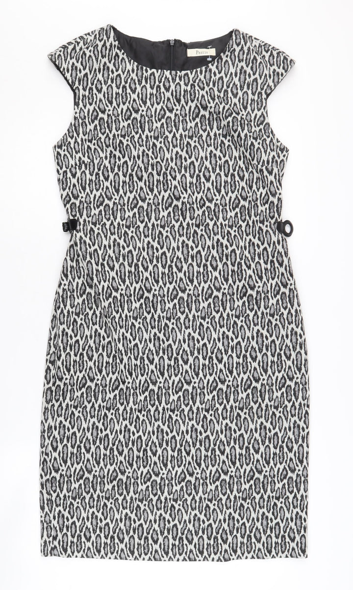 Precis Women's Black Animal Print Sleeveless Dress