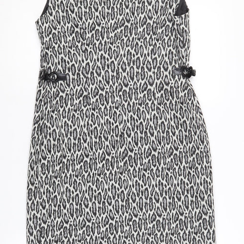 Precis Women's Black Animal Print Sleeveless Dress