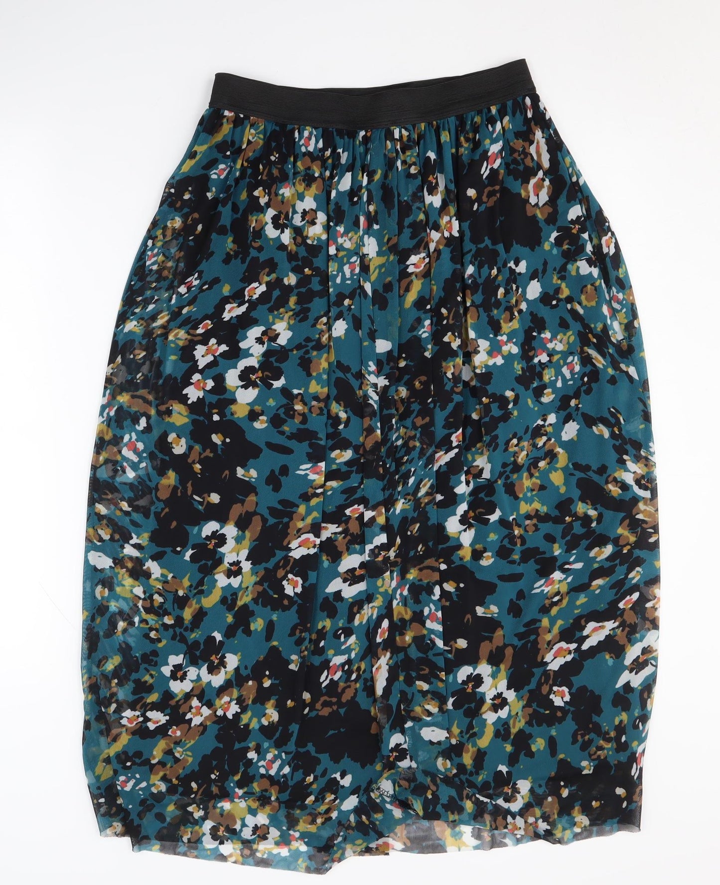 Principle Women's Multicolour Floral Pleated Midi Skirt Size 12
