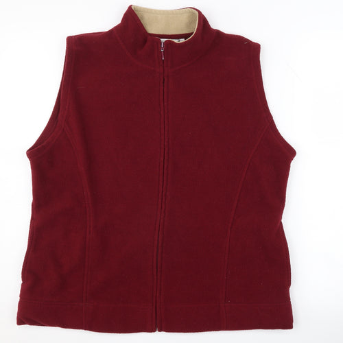 EWM Women's Red Waistcoat Fleece Zip L
