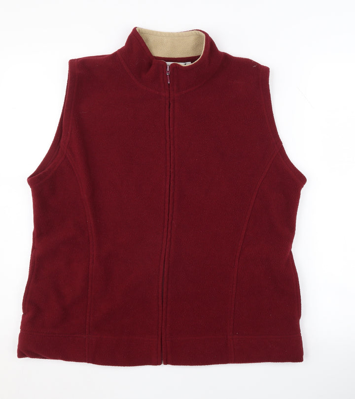 EWM Women's Red Waistcoat Fleece Zip L