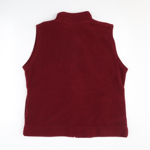 EWM Women's Red Waistcoat Fleece Zip L