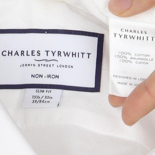 Charles Tyrwhitt Men's White Slim Fit Dress Shirt