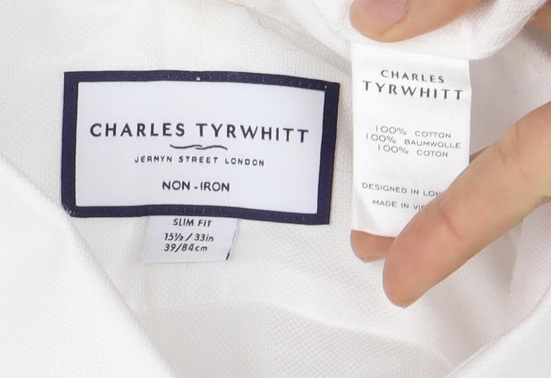 Charles Tyrwhitt Men's White Slim Fit Dress Shirt