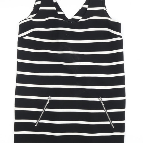 New Look Women's Black Striped Dress Size 8