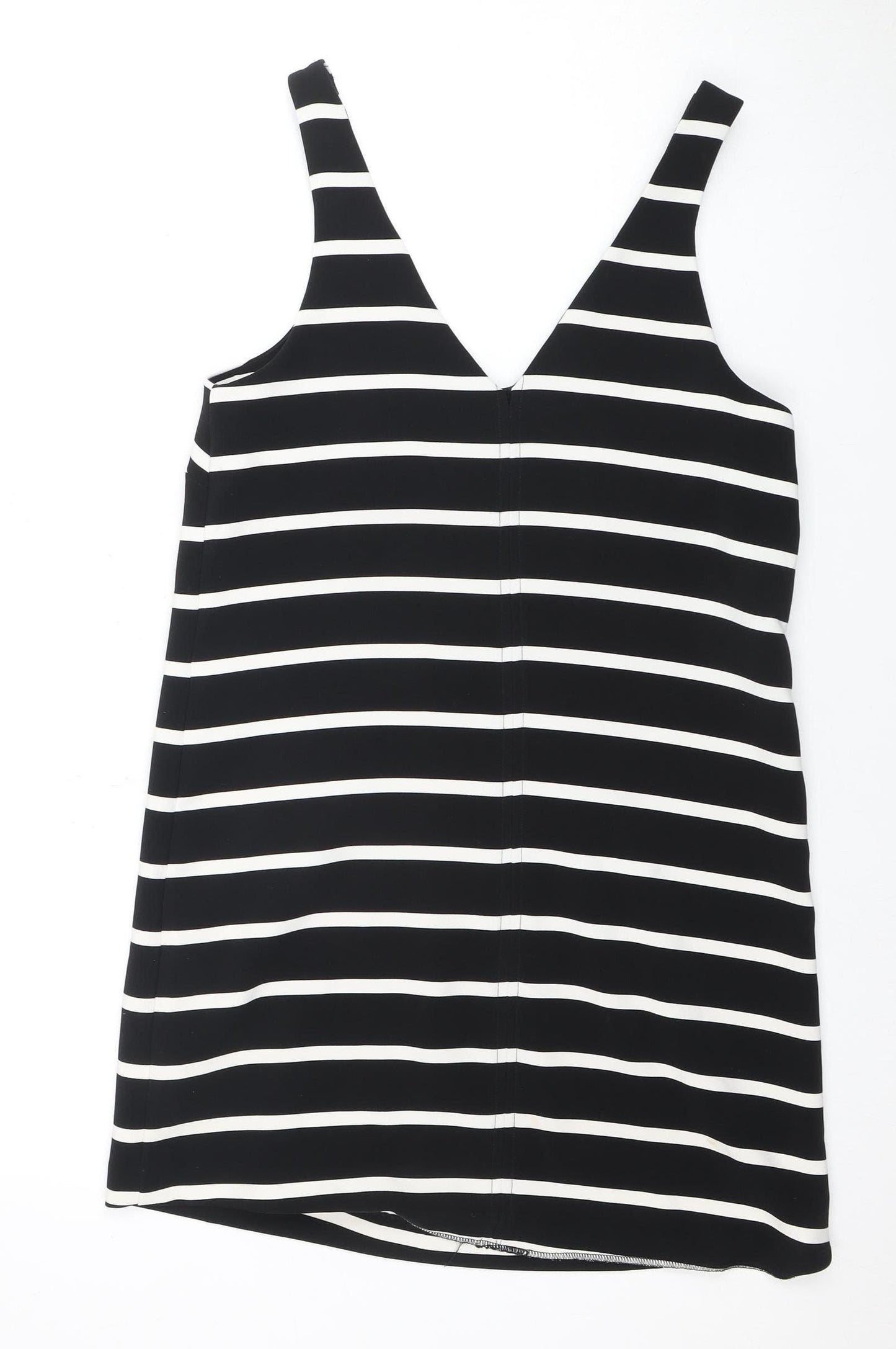 New Look Women's Black Striped Dress Size 8