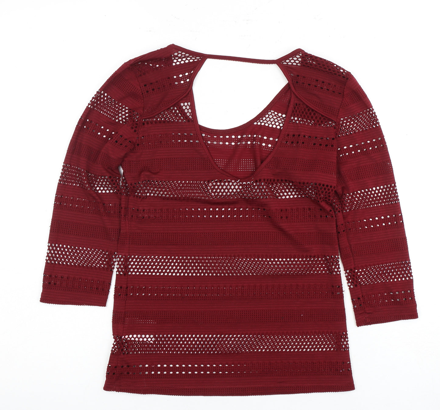 Kimchi Blue Women's Red Mesh Top, Size S
