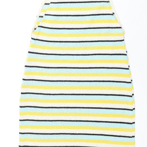 Zara Women's Multicoloured Striped Halter Dress