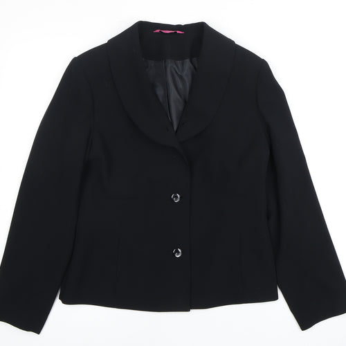 For Women Women's Black Polyester Blazer Size 12