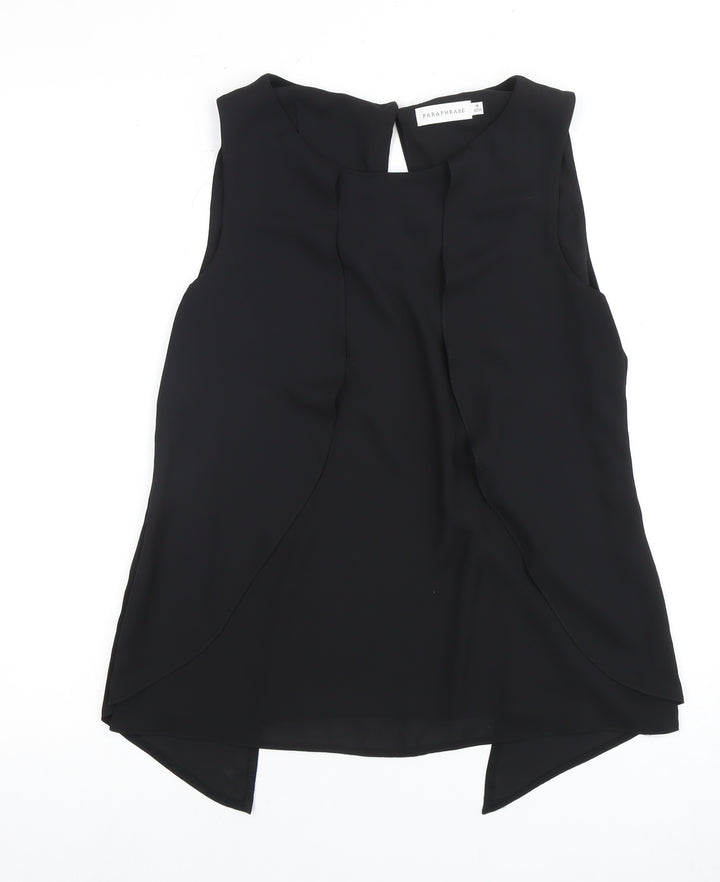 Paraphrase Women's Black Sleeveless Blouse Size 12