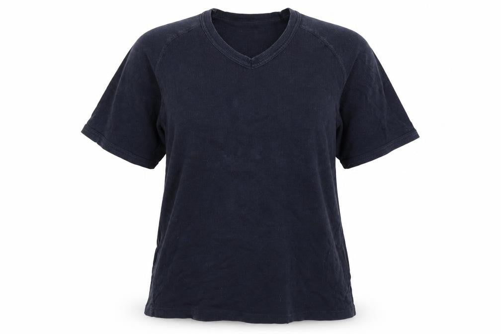 Front view of Marks & Spencer Women's Black M V-Neck T-Shirt