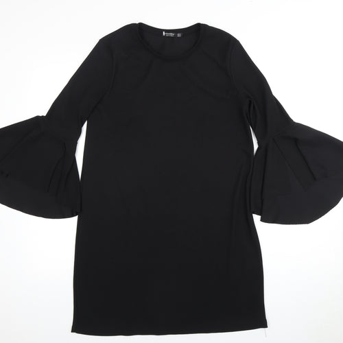 Bershka Women's Black Bell Sleeve Dress, UK Size 12