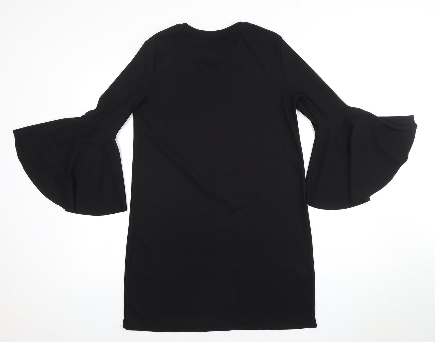Bershka Women's Black Bell Sleeve Dress, UK Size 12