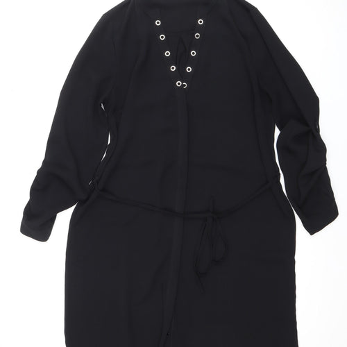 River Island Women's Black V-Neck Dress Size 10