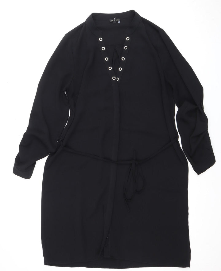 River Island Women's Black V-Neck Dress Size 10