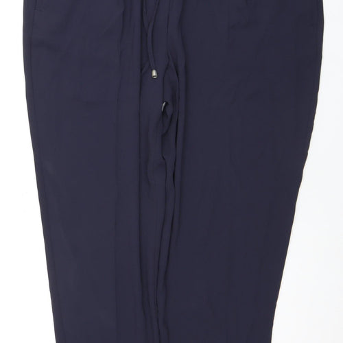 Marks and Spencer Women's Blue Tapered Trousers