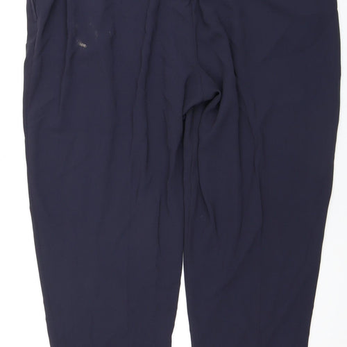 Marks and Spencer Women's Blue Tapered Trousers