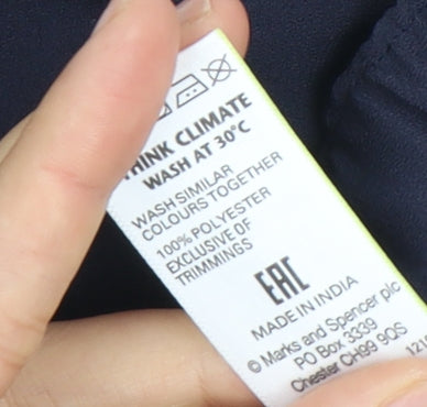 Marks and Spencer Women's Blue Tapered Trousers