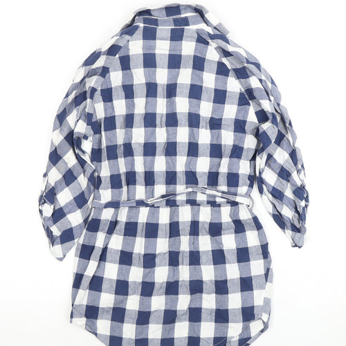 Ethel Austin Girls Blue Check Button-Up Shirt 10-11 Years