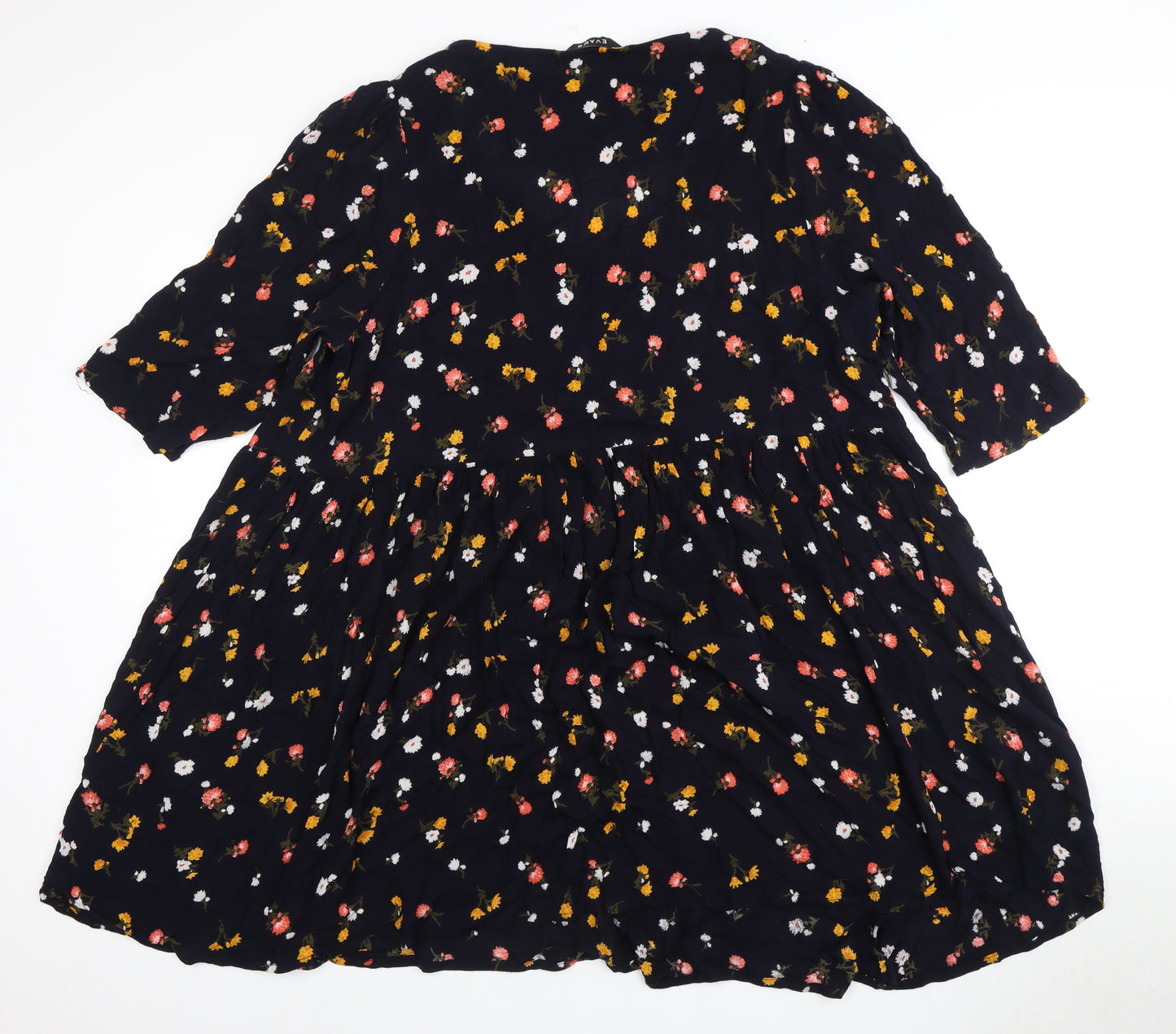 Evans Women's Multicoloured A-Line Floral Dress 22