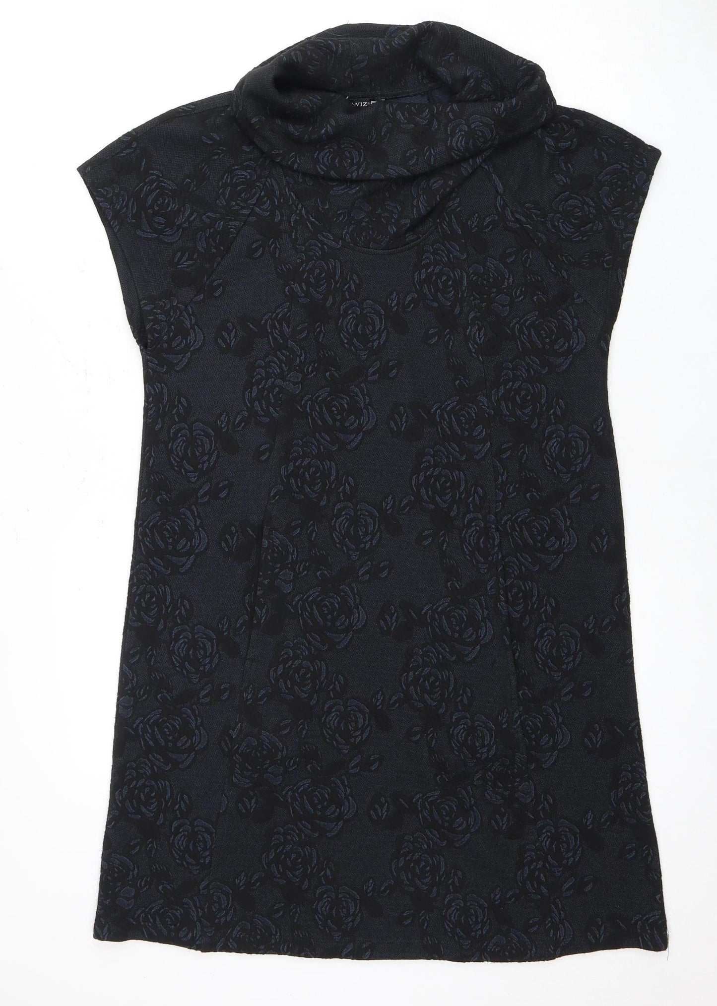 VIZ-A-VIZ Women's Black Floral Dress Size 10